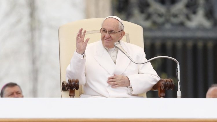 Le Pape François lors de l'audience générale le 4 avril 2018