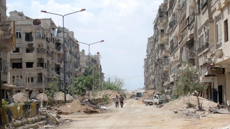 Cidade destruída na Síria