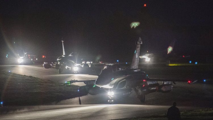 Des avions "Rafale" s'apprêtant à décoller de la base de Saint-Dizier, en France, le 13 avril 2018.
