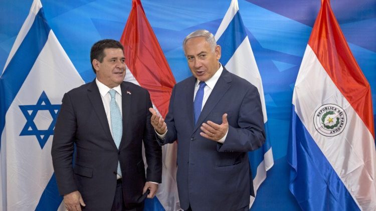 Paraguays Präsident Horacio Cartes und der israelische Premierminister Benjamin Netanyahu in Jerusalem