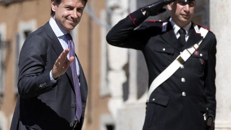 Le nouveau président du Conseil italien, Giuseppe Conte, à Rome le 24 mai 2018. 