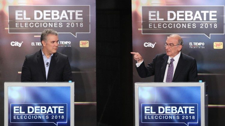 Le débat présidentiel à Bogota, le 25 mai 2018.
