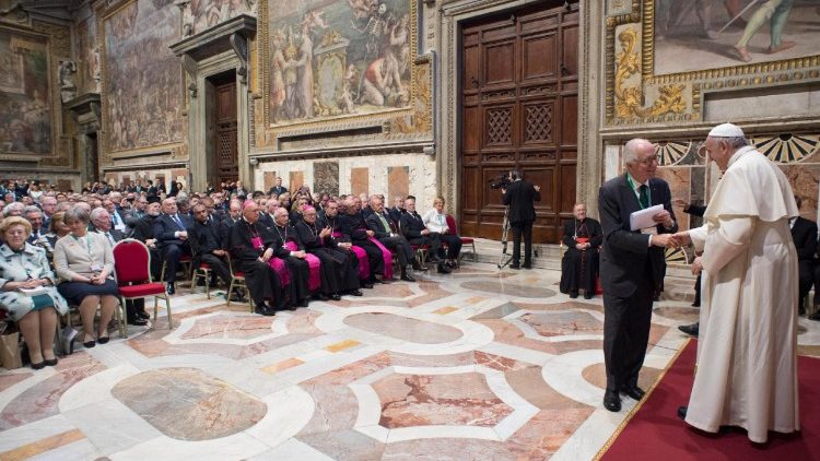 Papst Franziskus bei der Audienz mit der "Centesimus Annus pro Pontifice-Stiftung" 2018