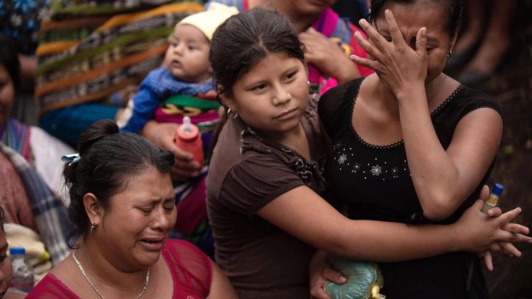 Family and friends weep at funeral for Guatemala volcano victim