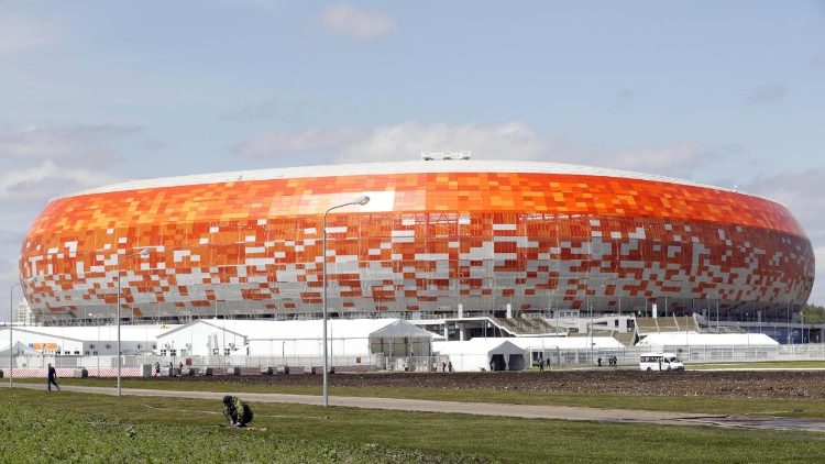 Blick auf russisches Stadion für den FIFA World Cup 2018