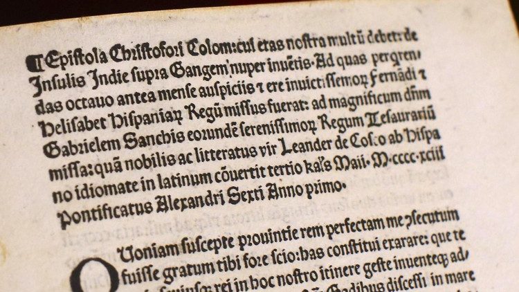 Eine Kopie der Kolumbus-Briefe im Vatikan