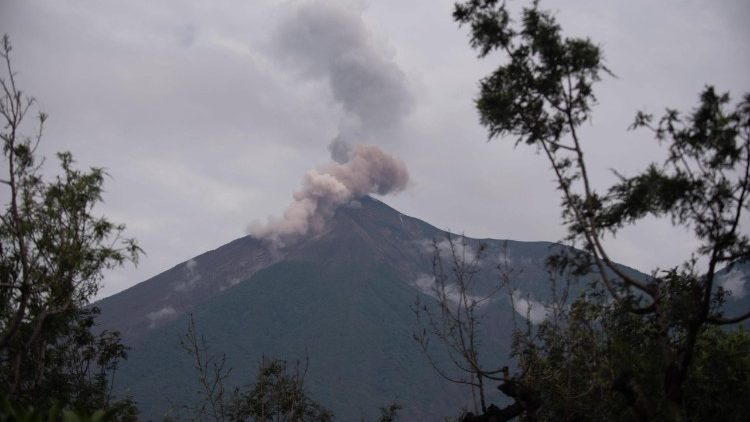 A Fuego vulkán Guatemalában