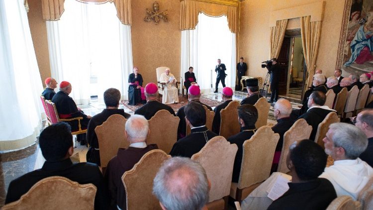 Папа Франциск на аудиенцията за Съюза на хуманитарните агенции на Източните Църкви (ROACO).