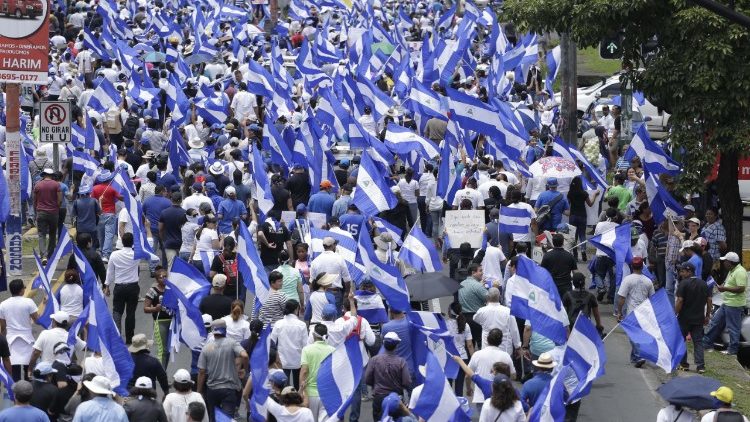 Thousands protestors demand the resignation of President Ortega in Nicaragua