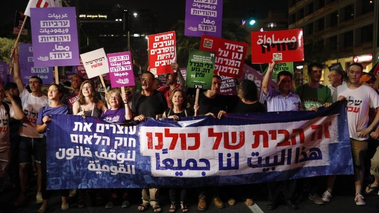 Protests against controversial 'Nationality Bill' in Tel Aviv