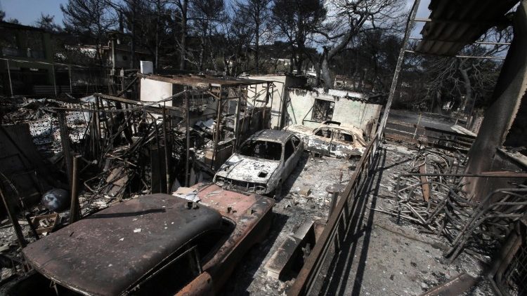 Последствия пожара в Греции