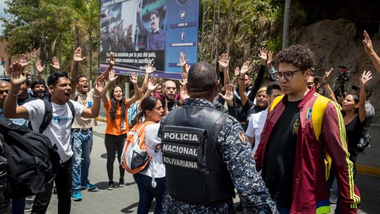 Студентски протести във венецуелската столица Каракас, 8 август 2018