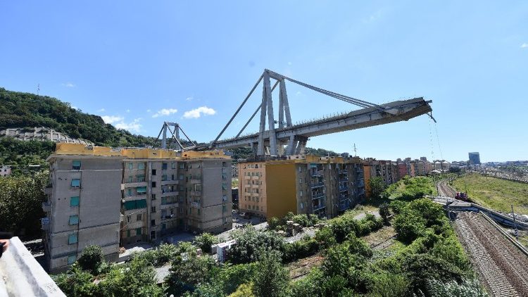 Most zawalony w Genui we Włoszech