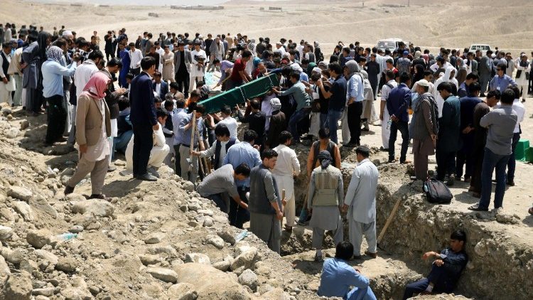 Funerals of victims of a suicide attack in Afghanistan
