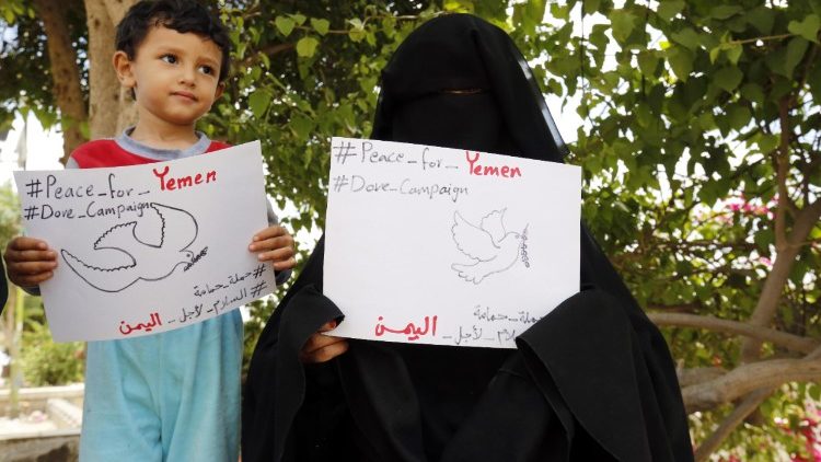 Frauen und Kinder fordern Frieden im Jemen