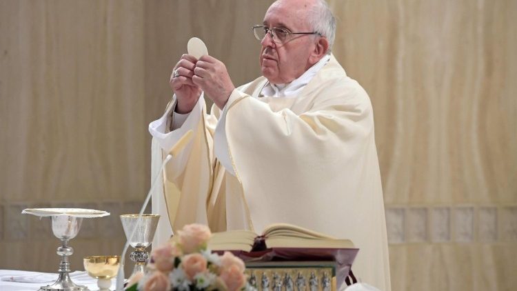 教皇フランシスコ、2018年9月10日、バチカン、サンタ・マルタ館でのミサ