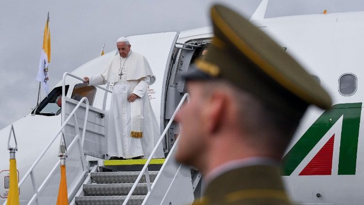 Papa no Aeroporto Internacional de Vilnius