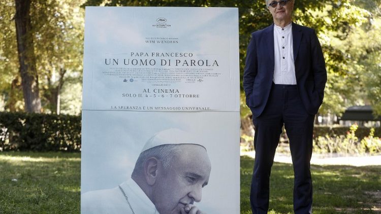Вим Вендерс при представянето на филма "Папа Франциск - човек на думата"