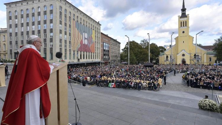 教皇フランシスコ、エストニア首都タリンでのミサ　2018年9月25日