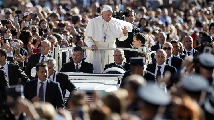 Pope Francis at the general audience in Rome's St. Peter's Square, September 26, 2018.