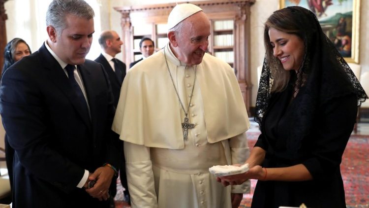 Pope Francis meets Colombian President Ivan Duque