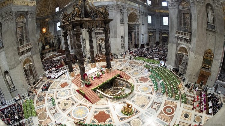 Missa conclusiva do Sínodo dos Bispos presidida pelo Papa Francisco na Basílica de São Pedro