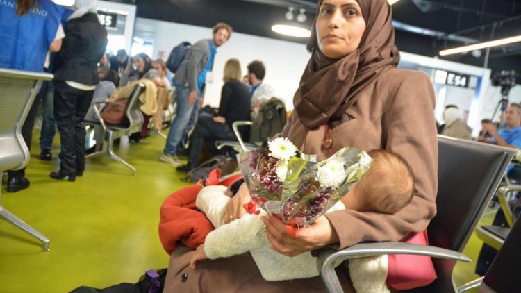 Ankunft in Rom-Fiumicino: der humanitäre Korridor für Flüchtlinge
