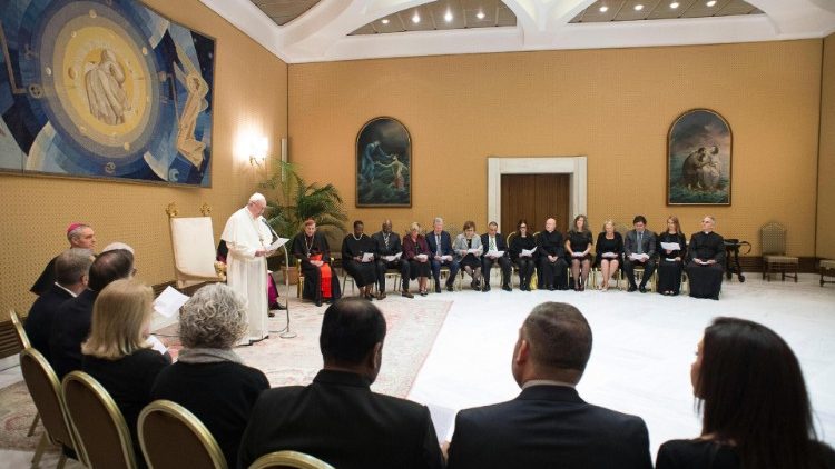 Папа Франциск с делегацията на Американската библейска общност