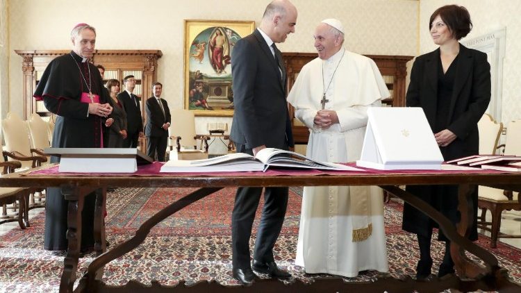 Swiss Federal President Alain Berset visits Vatican City