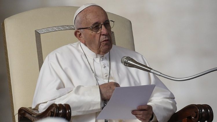 Pope Francis speaks at the Wednesday General Audience