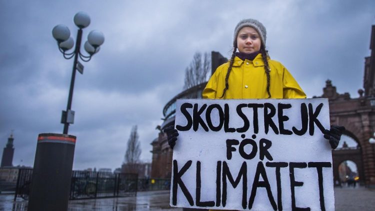 Greta Thunberg në protestën e së premtes për klimën