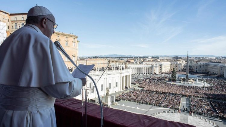 O Papa citou a Nicarágua durante a mensagem de Natal, que precedeu a Bênção Apostólica “Urbi et Orbi” na terça-feira (25)