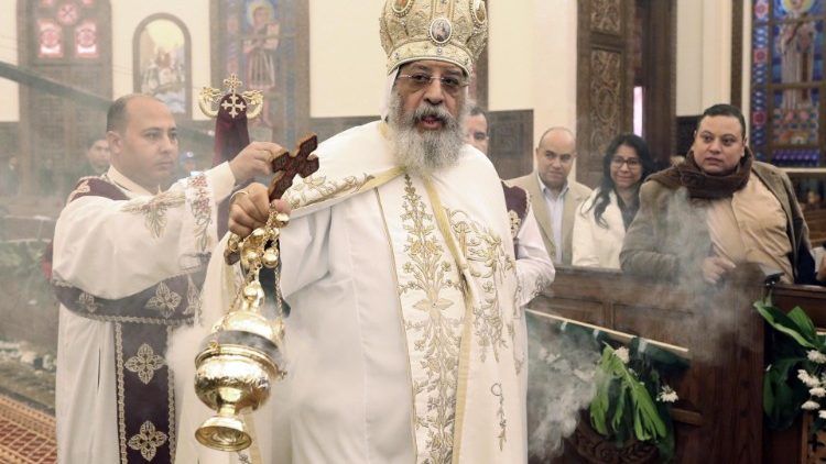 Koptų ortodoksų popiežius Tawadrosas II vadovauja per 10 milijonų narių Egipte turinčiai Bažnyčiai 