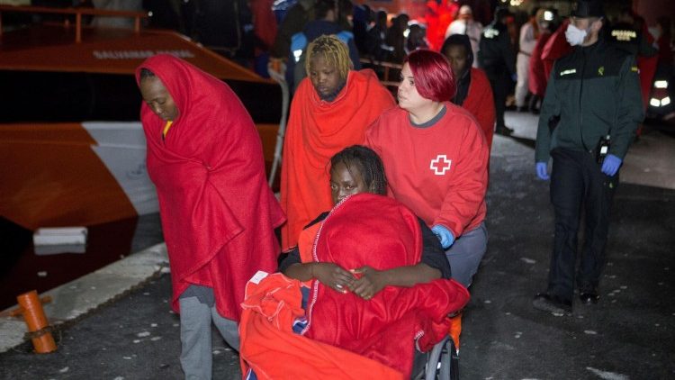 109 migrants arrive to the Motril's Port in Granada after being rescued in Mediterranean