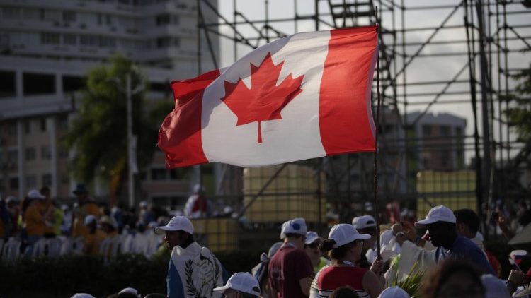 Un drapeau canadien lors des JMJ de Panama (photo d'illustration). 