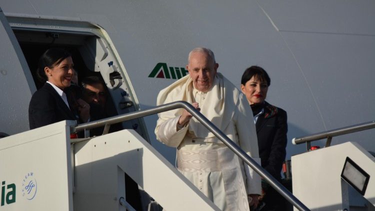 Папа Франциск перед вылетом в Панаму