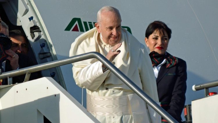 Papa Franjo na odlasku iz Rima prema Panami; 23. siječnja 2019.