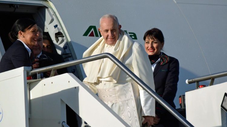 教宗启程前往巴拿马