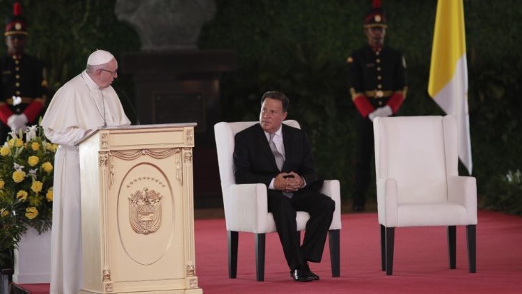 Papież z prezydentem Panamy