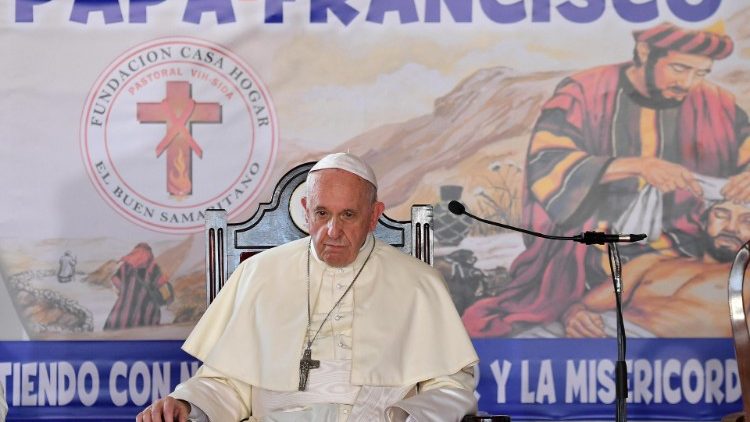 Папа Франциск в Дома за сираци "Добрия Самарянин" в Панама