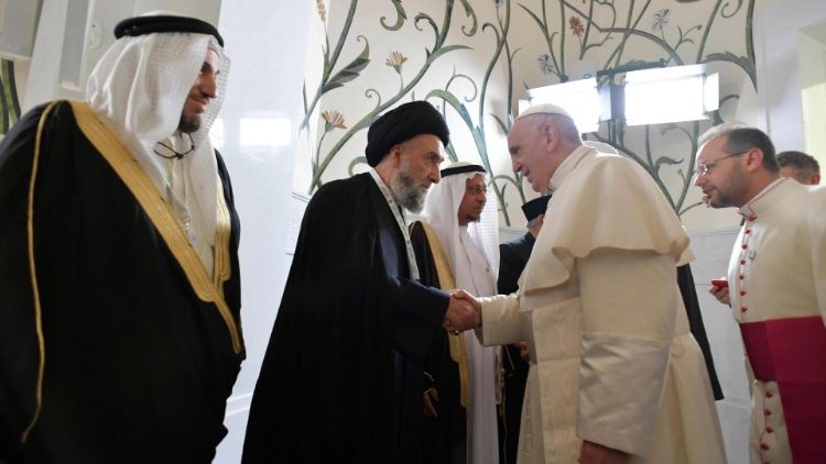 البابا فرنسيس يلتقي أعضاء مجلس حكماء المسلمين في أبو ظبي 4 شباط فبراير 2019
