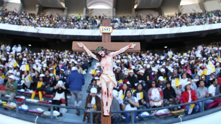 Historisch: Papstmesse im Februar letzten Jahres in einem Stadion von Abu Dhabi (Vereinigte Arabische Emirate)