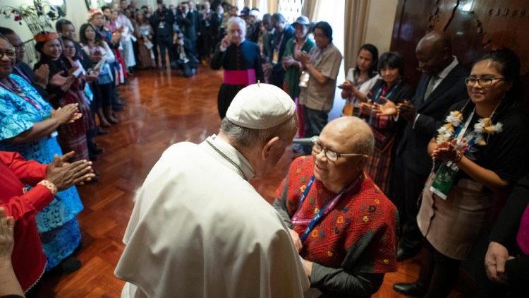 Påven mötte ursprungsfolk vid IFAD