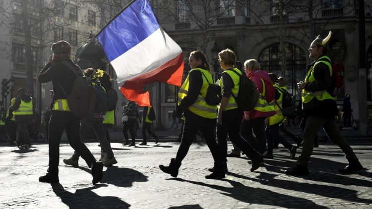 Manifestation des gilets jaunes à Paris, le samedi 16 février 2019.
