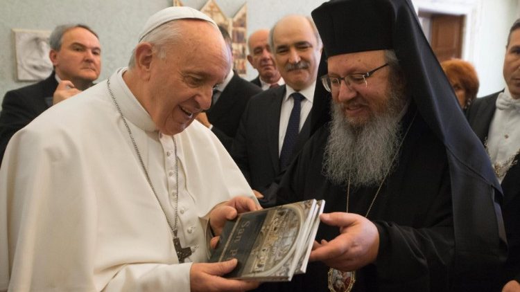 Ett möte mellan påven och grekisk ortodoxa i februari 