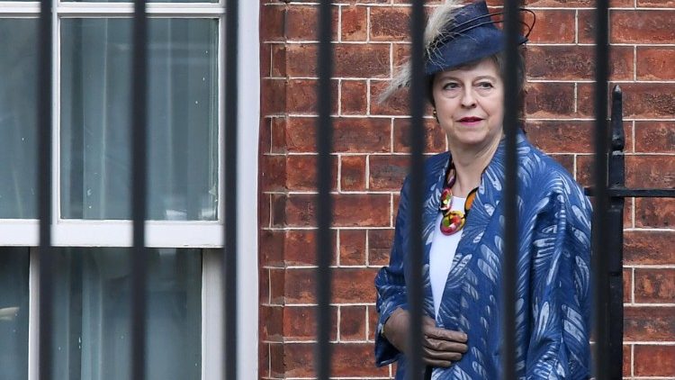 La Première ministre britannique, Theresa May, quittant le 10 Downing Street, le 11 mars 2019. 