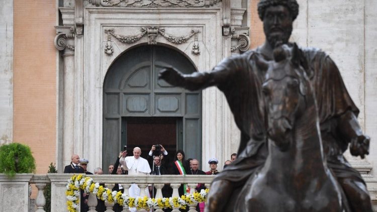 Pope Francis visits Campidoglio