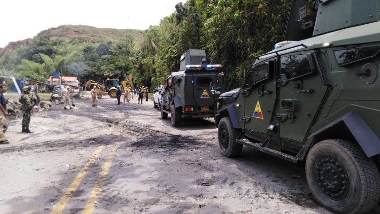 La riapertura della Panamericana a Cauca bloccata dai manifestanti
