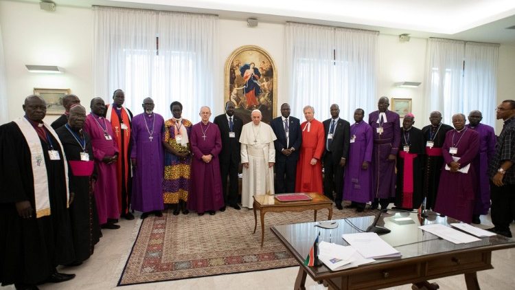 Pope Francis, spiritual retreat with the participation of the Civil and Ecclesiastical Authorities of South Sudan