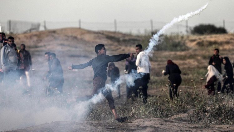 Enfrentamientos en la frontera de Gaza.